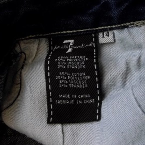 7 FOR ALL MANKIND womens Slimmy Jeans, Blue - Picture 6 of 7